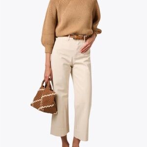 APIECE APART Camel Cotton Ribbed Sweater size M .